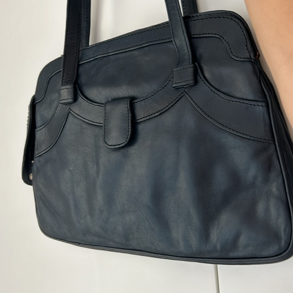 VINTAGE blue leather purse - Picture 4 of 8